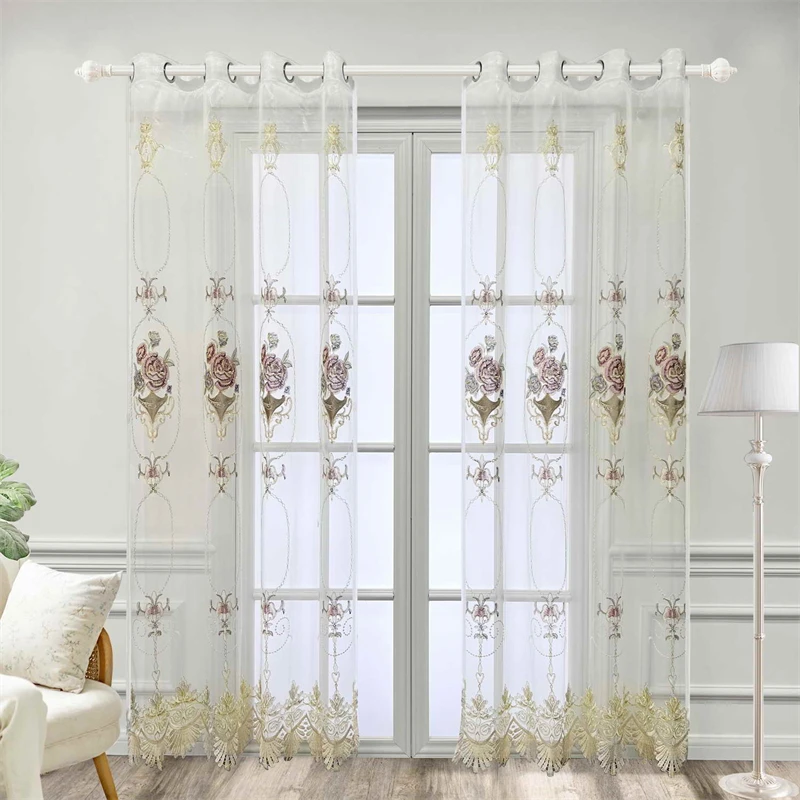 Embroidered Sheer Curtains