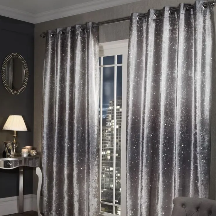 Glittered Bedroom Curtain