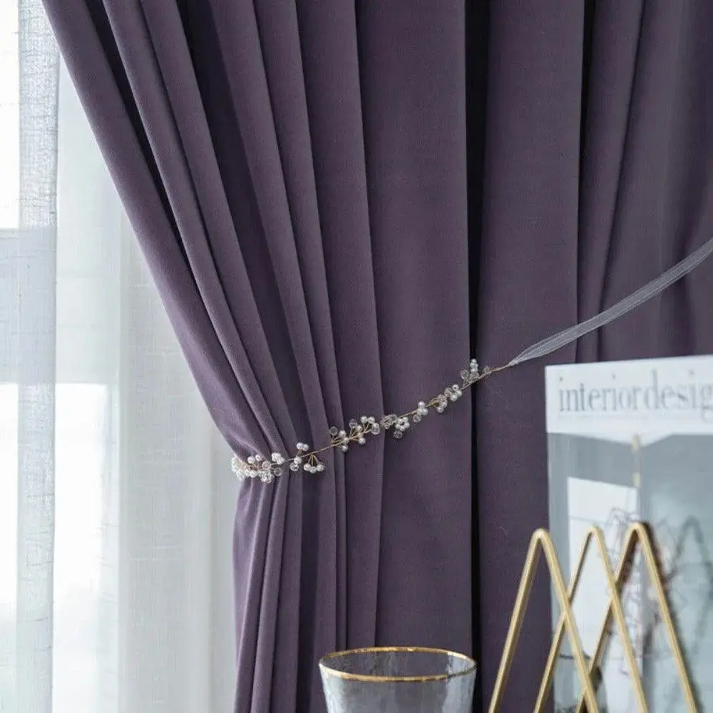 MATTE PLUM OPULENCE Blackout Curtains