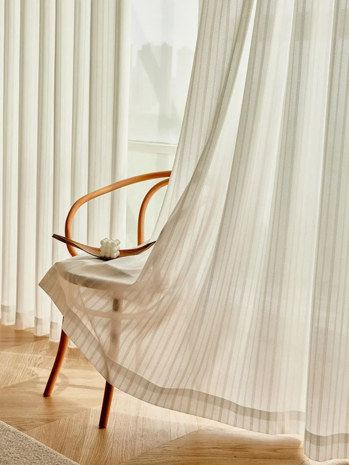 JACQUARD MIRAGE HIGH-COUNT UV-SHIELD Sheer Curtains - Image 3
