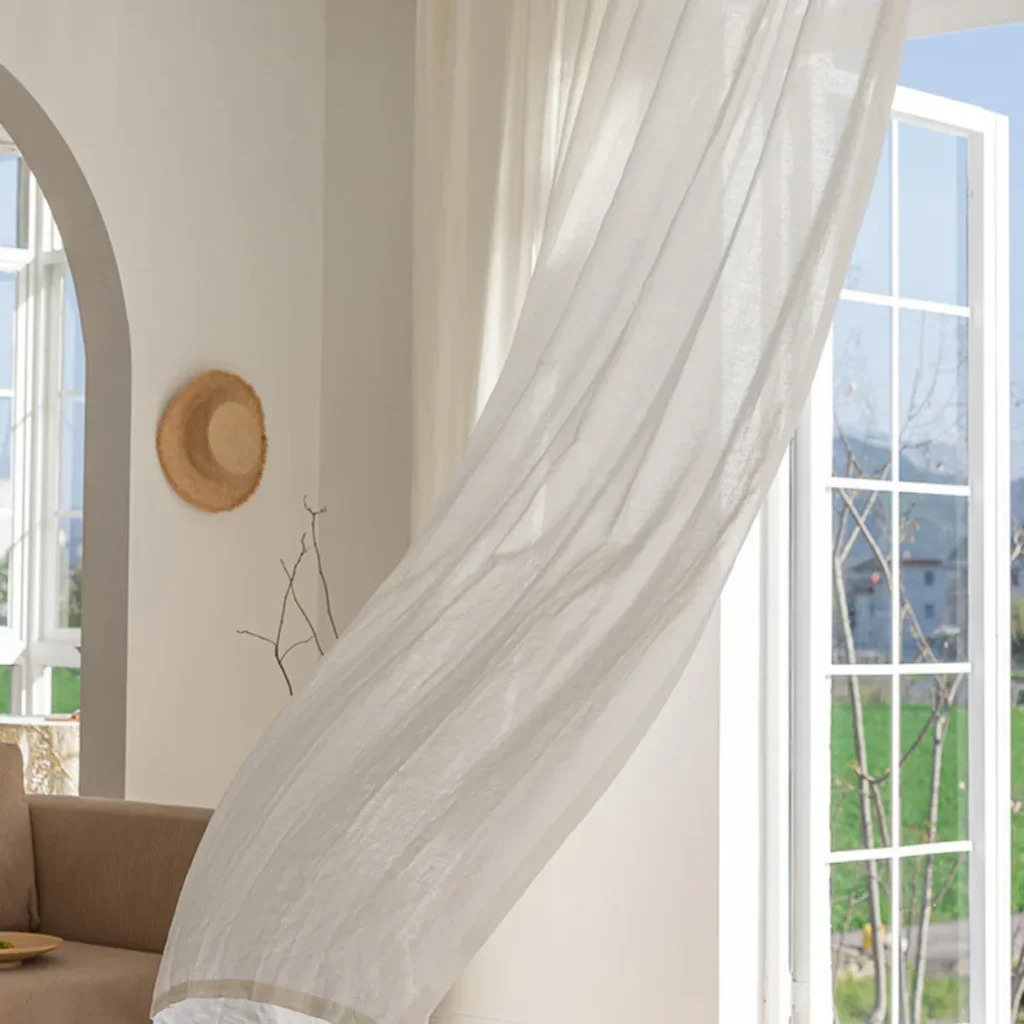 Pure Linen Curtains in Ivory