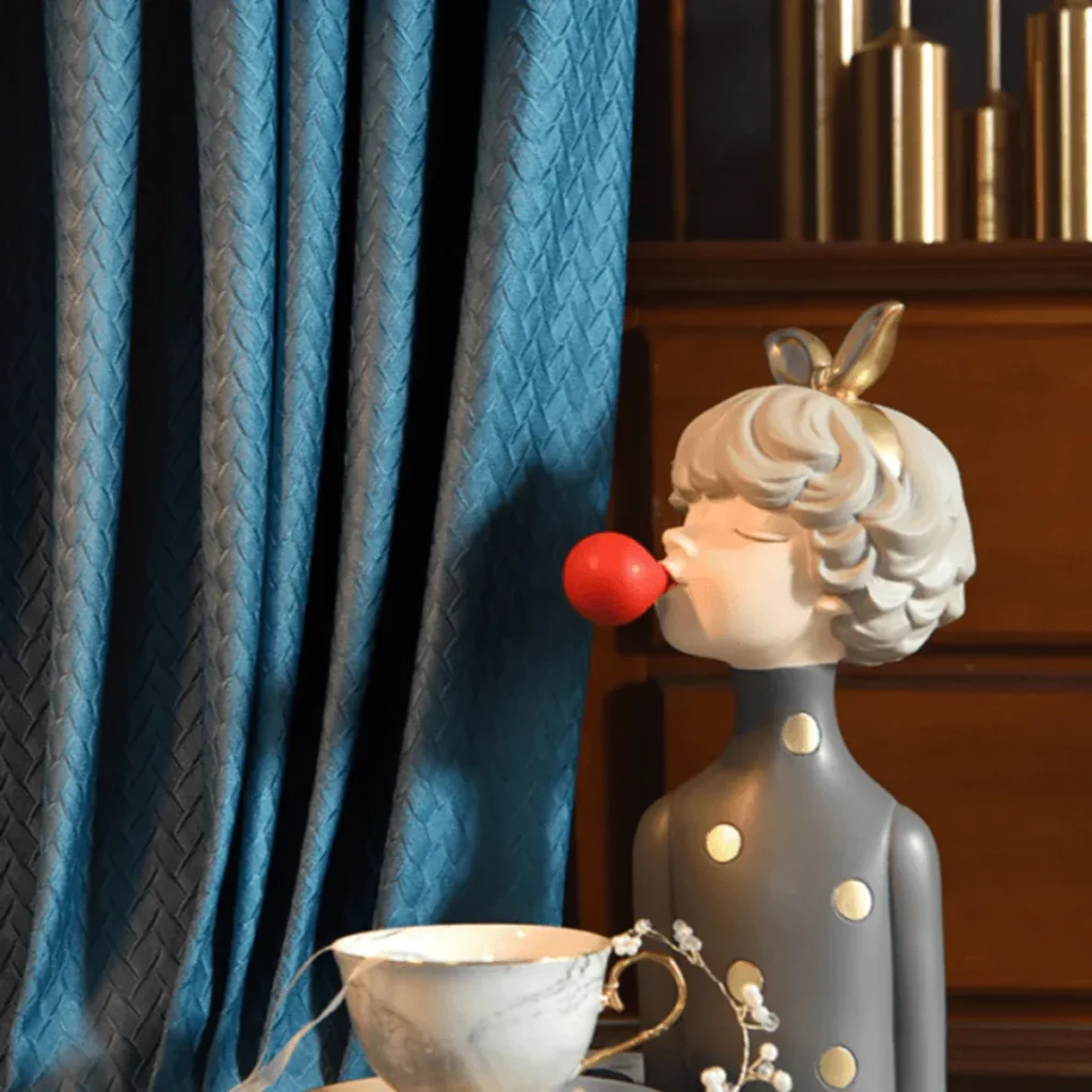 BASKETWEAVE VELVET ECLIPSE Blackout Curtains