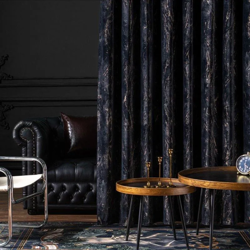 GOLDEN TOUCH Velvet Blackout Curtains
