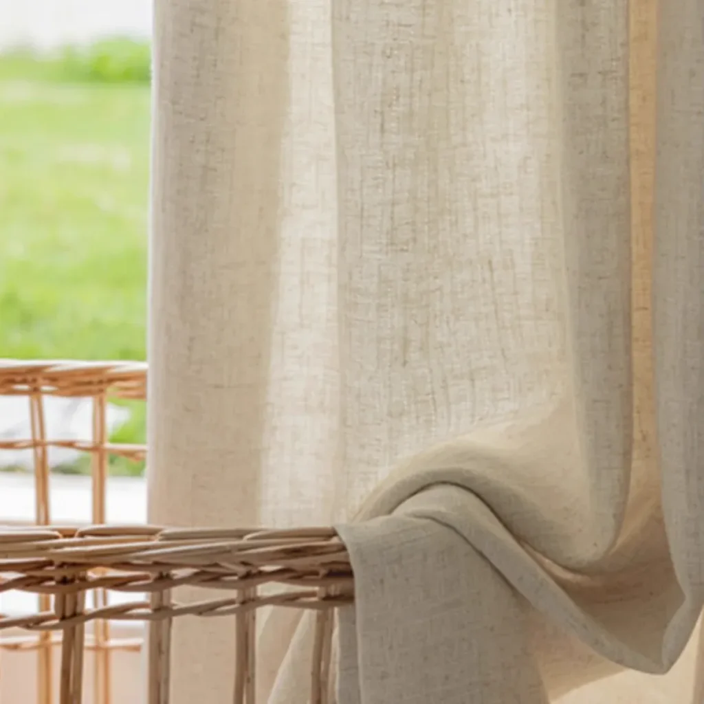 Linen Curtains - Light Beige