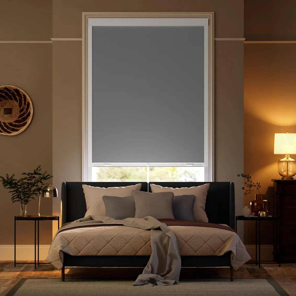 Blackout Harbour Grey Roller Blind