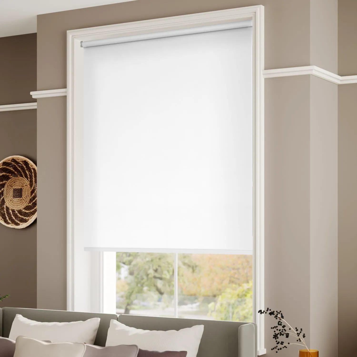 Blackout Crisp White Roller Blind - Image 4