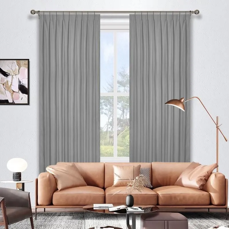 Pink Blackout Room Darkening Pinch Pleat Curtain - Image 2