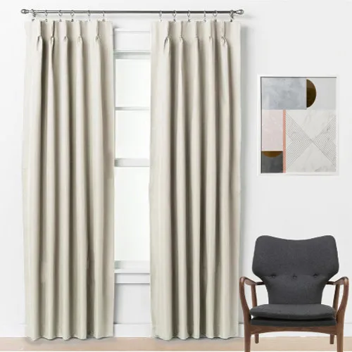 BOND Pinch Pleat 250cm Darkening Blackout Curtains CHARCOAL - Image 3
