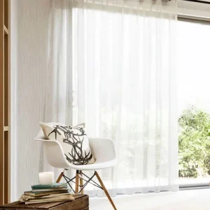 BRISTOL Pinch Pleat Sheer Curtains WHITE - Image 2