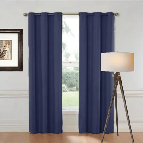 Blackout Curtain Textured WESTWOOD NAVY BLUE
