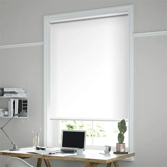 Blackout Pristine White Roller Blind - Image 3