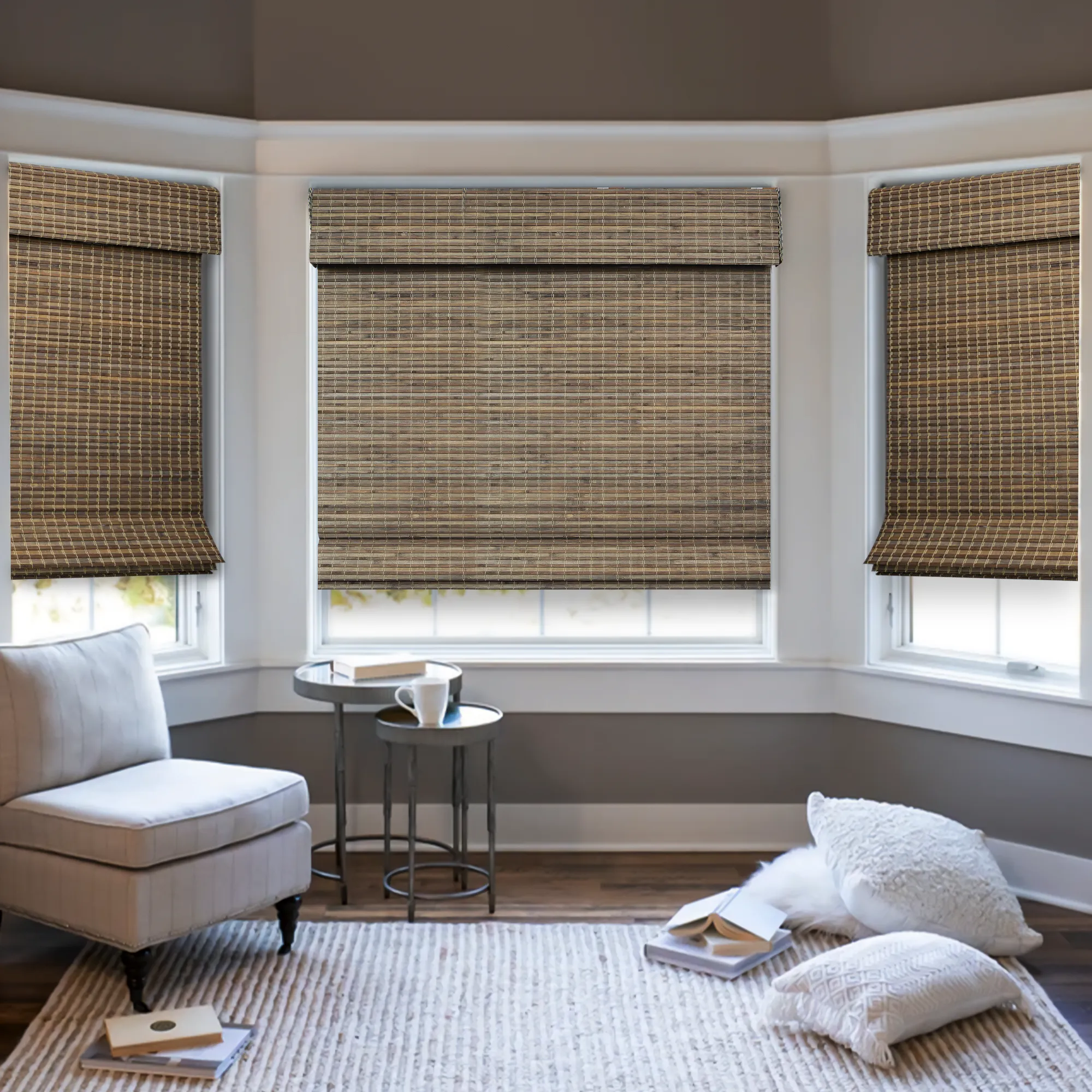bamboo roll-up blinds Dubai